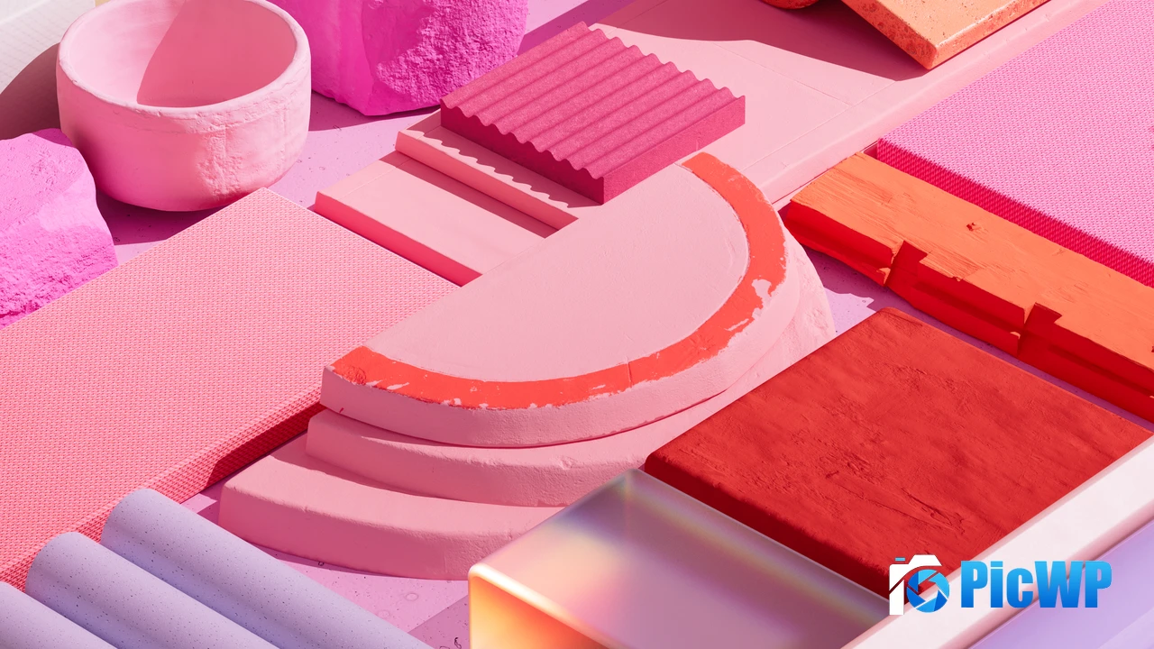 Shapes Pink aesthetic 4K PC Wallpaper