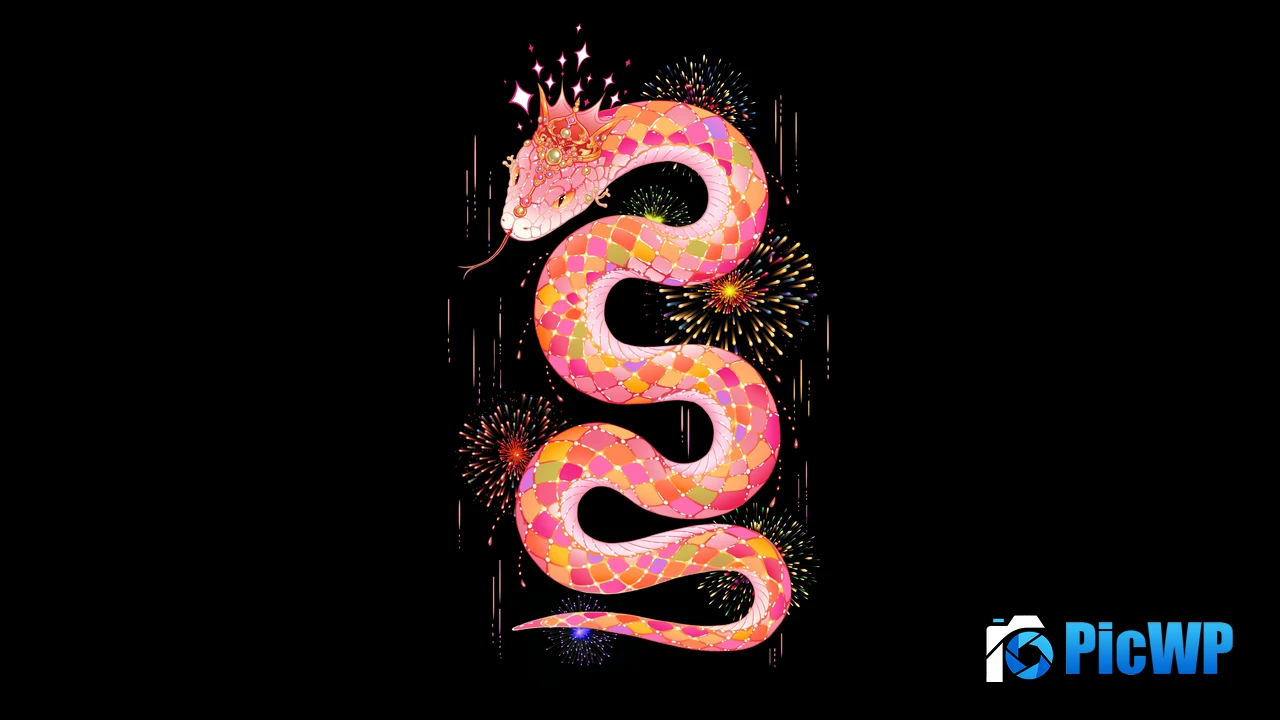 Year of the Snake 2025 4K PC Wallpaper