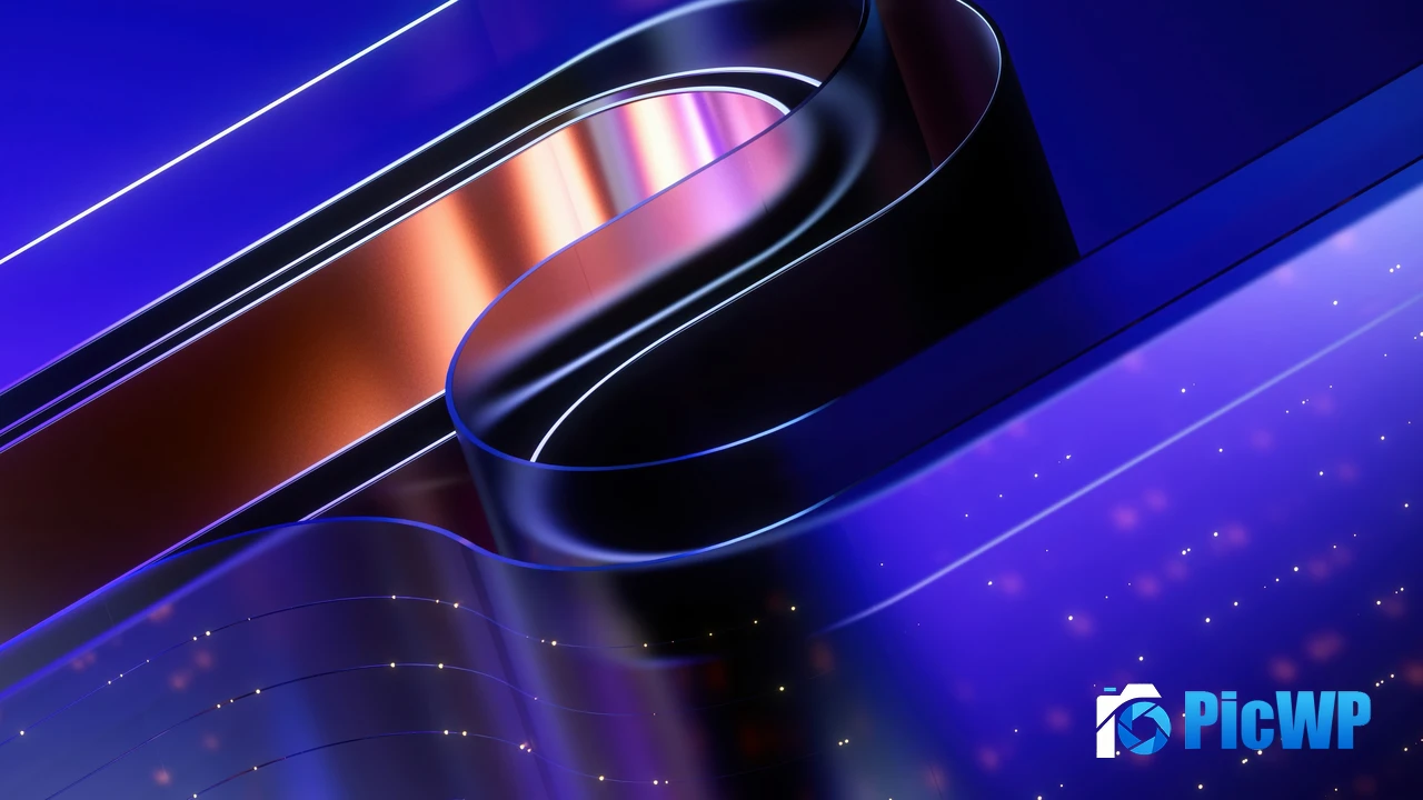 Ribbons Rainbow 5K PC Wallpaper