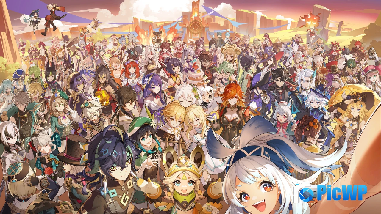 Genshin Impact Character art 4K PC Wallpaper