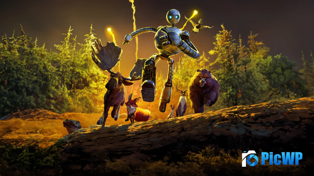 The Wild Robot Banner 4K PC Wallpaper