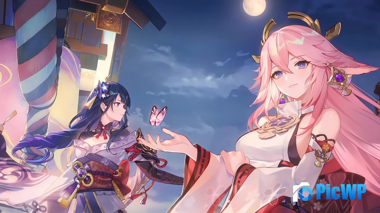 Raiden Shogun Yae Miko 4K PC Wallpaper