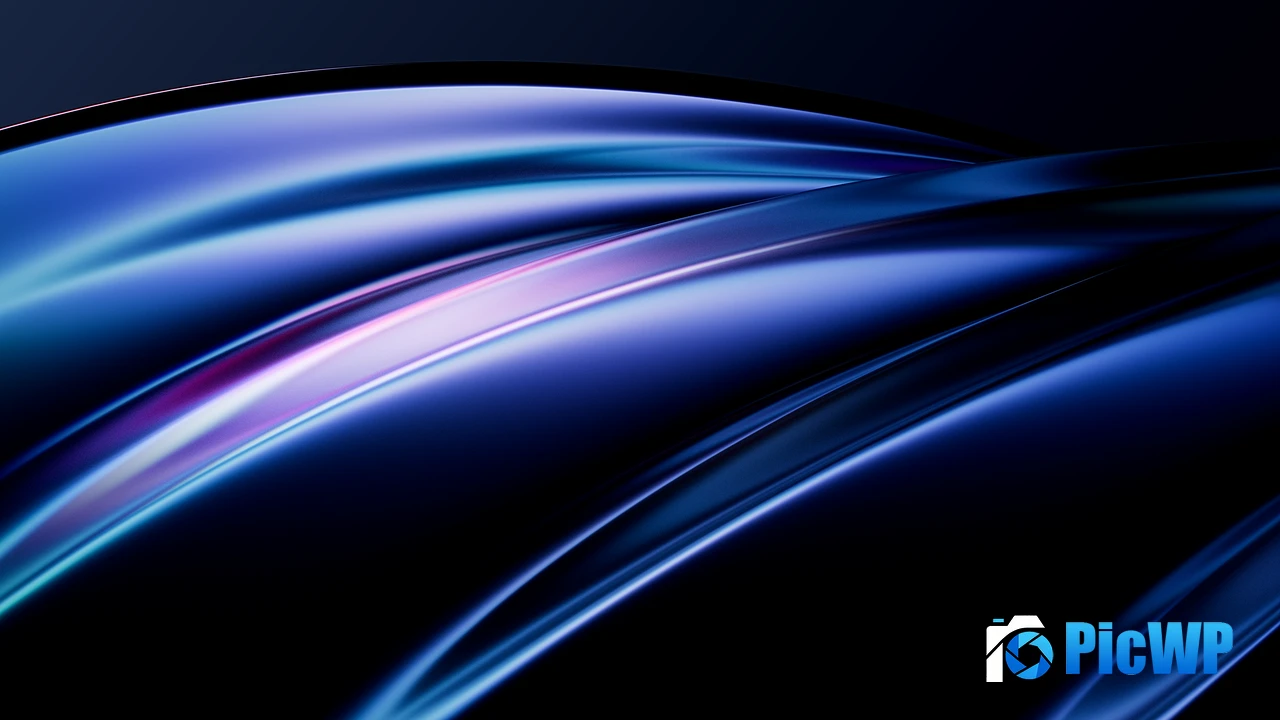 Blue abstract Curves 4K PC Wallpaper