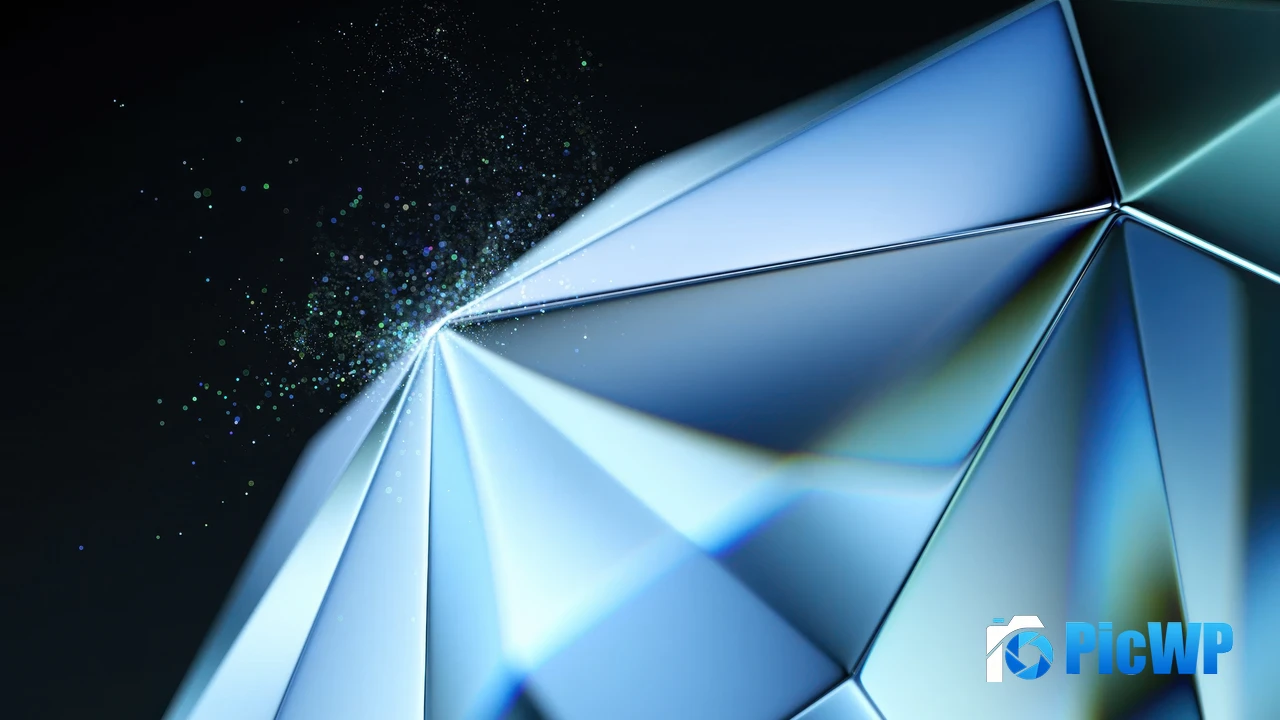 Blue abstract Diamond 4K PC Wallpaper