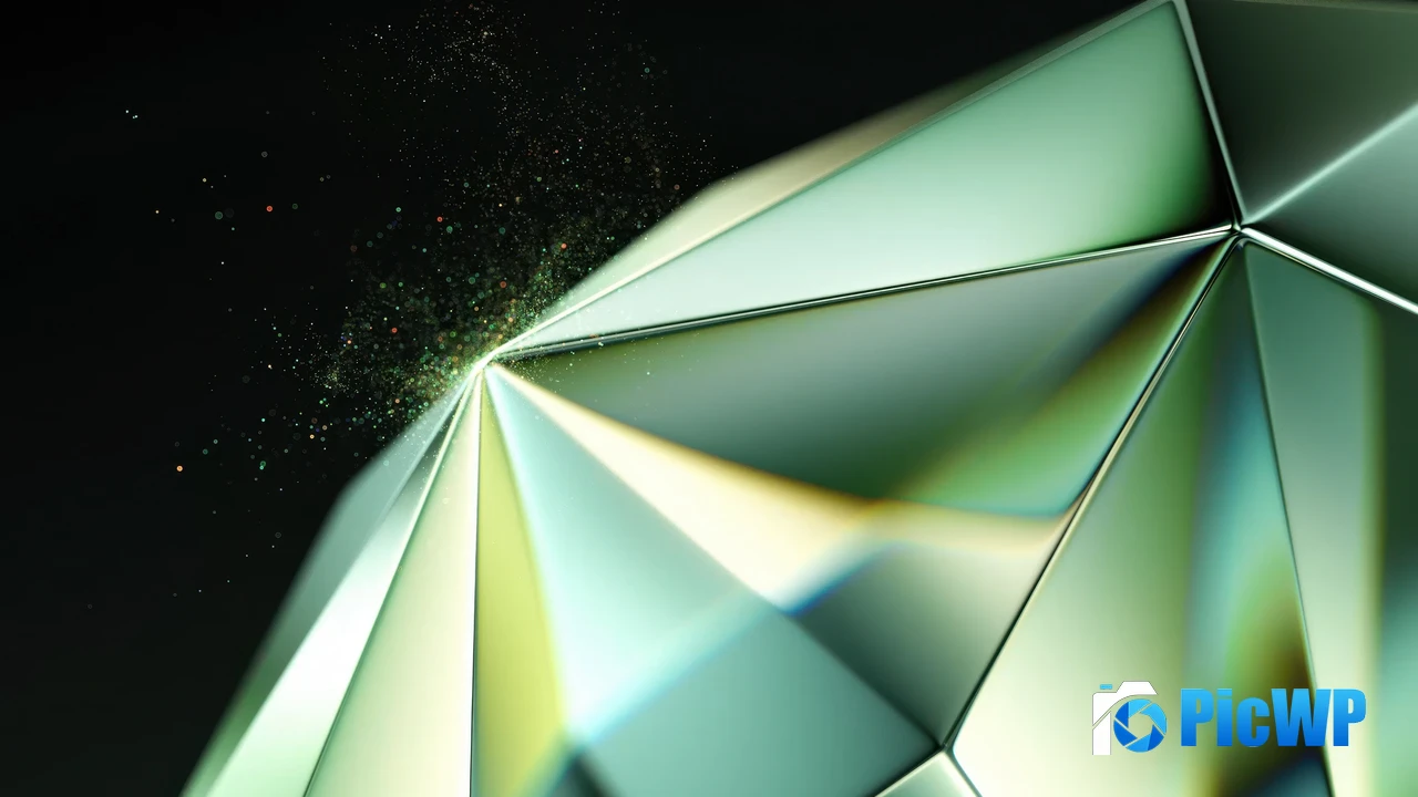 Green abstract Diamond 4K PC Wallpaper