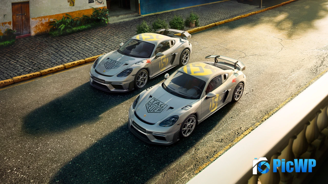 Porsche 718 Cayman GT4 RS TAG Heuer x Porsche 4K PC Wallpaper