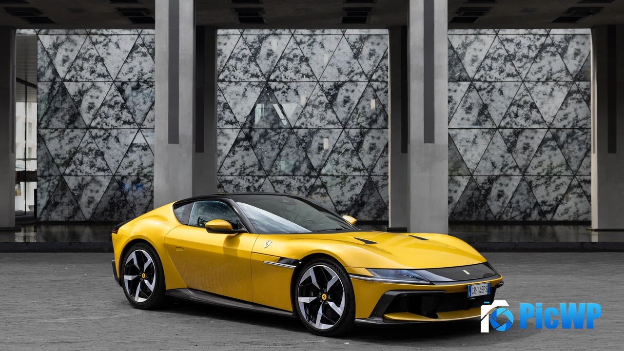 Ferrari 12Cilindri Yellow cars 4K PC Wallpaper