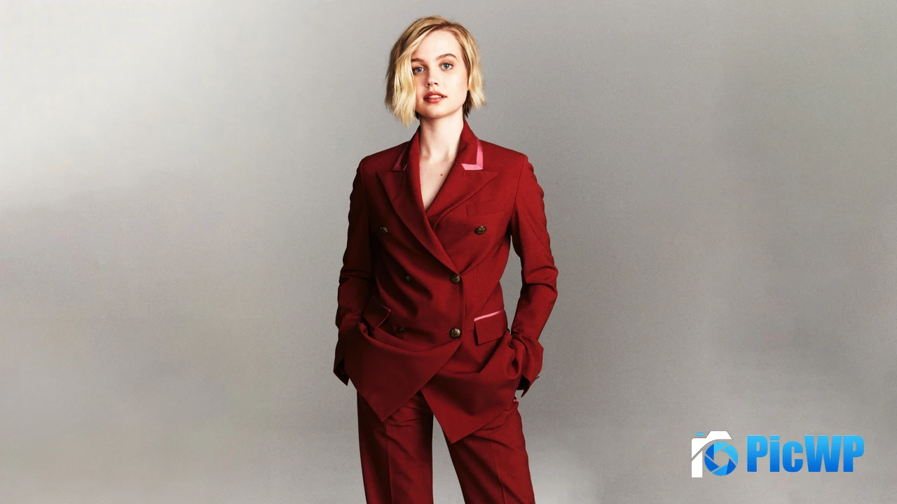 Angourie Rice Burgundy 4K PC Wallpaper