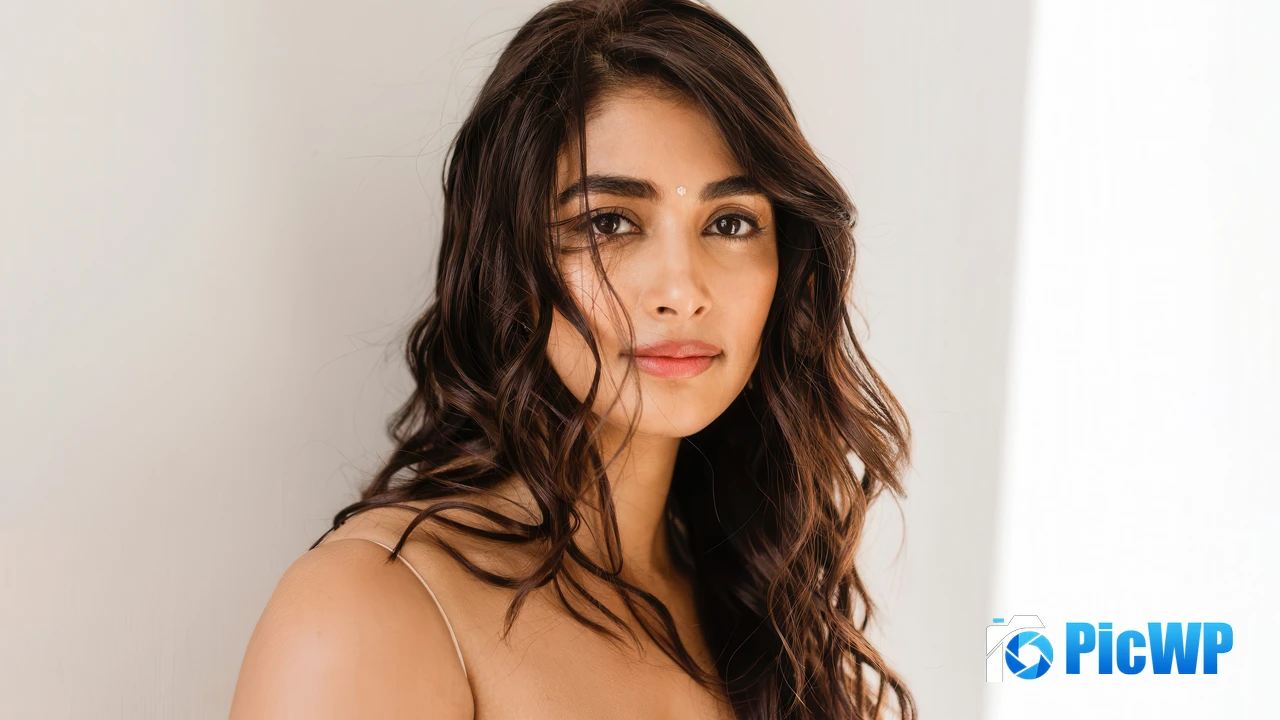 Pooja Hegde Closeup 4K PC Wallpaper