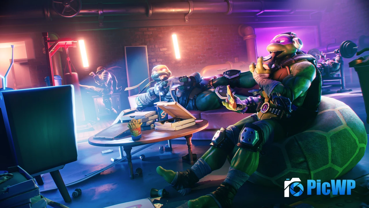 Fortnite Ninja turtles 4K PC Wallpaper