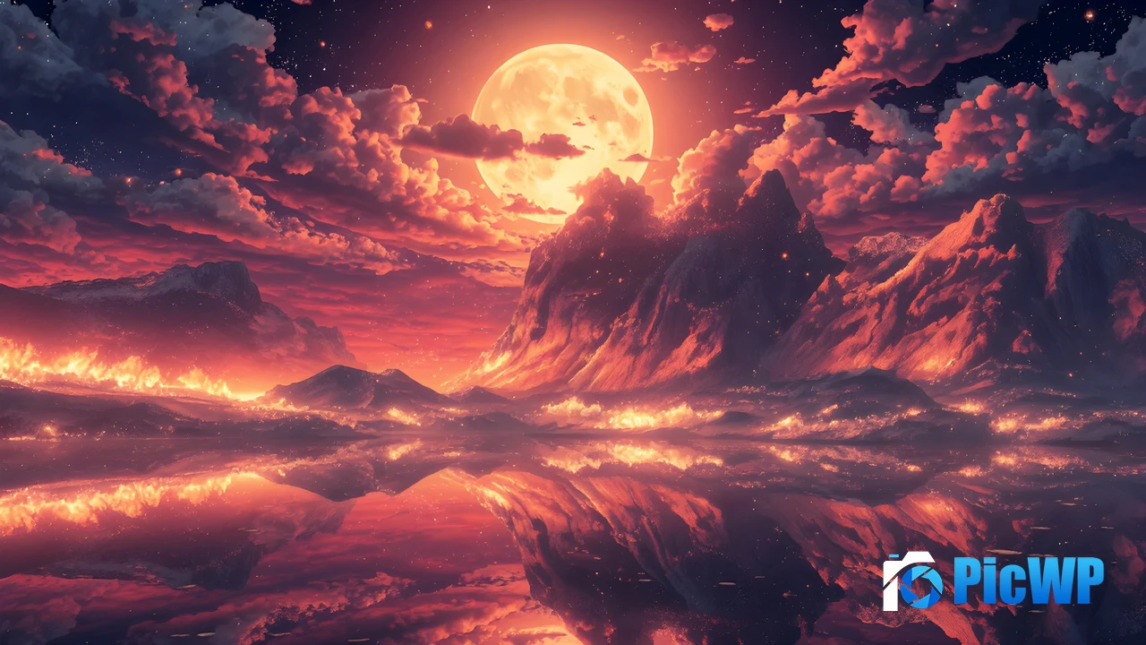 Volcanic Moon 4K PC Wallpaper