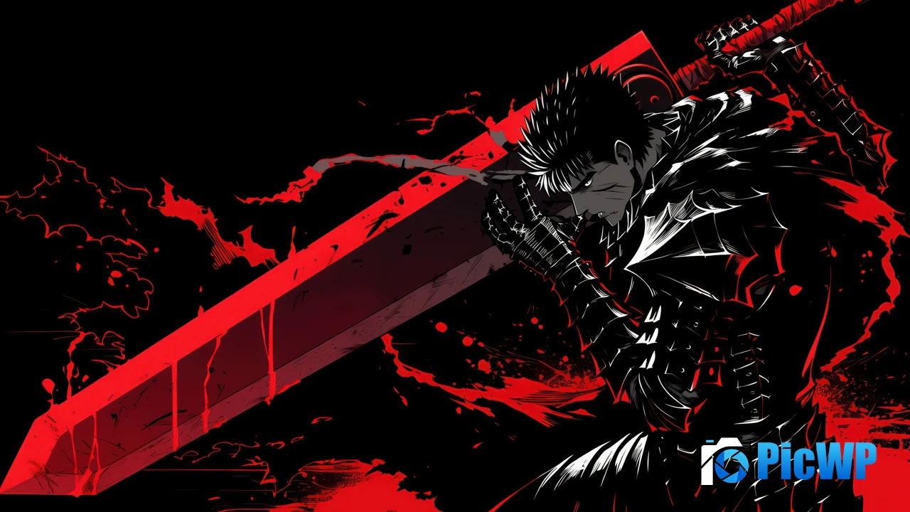 Guts (Berserk) Dark red 4K PC Wallpaper