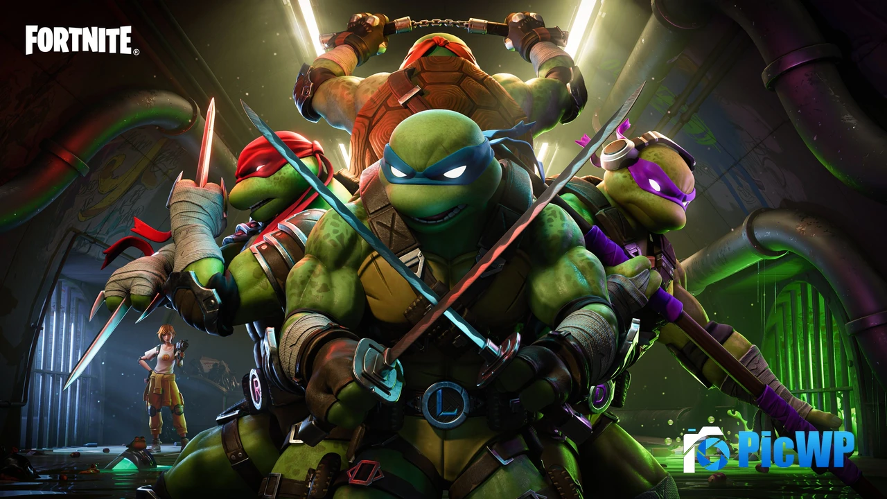 Fortnite x TMNT 2024 Games 4K PC Wallpaper