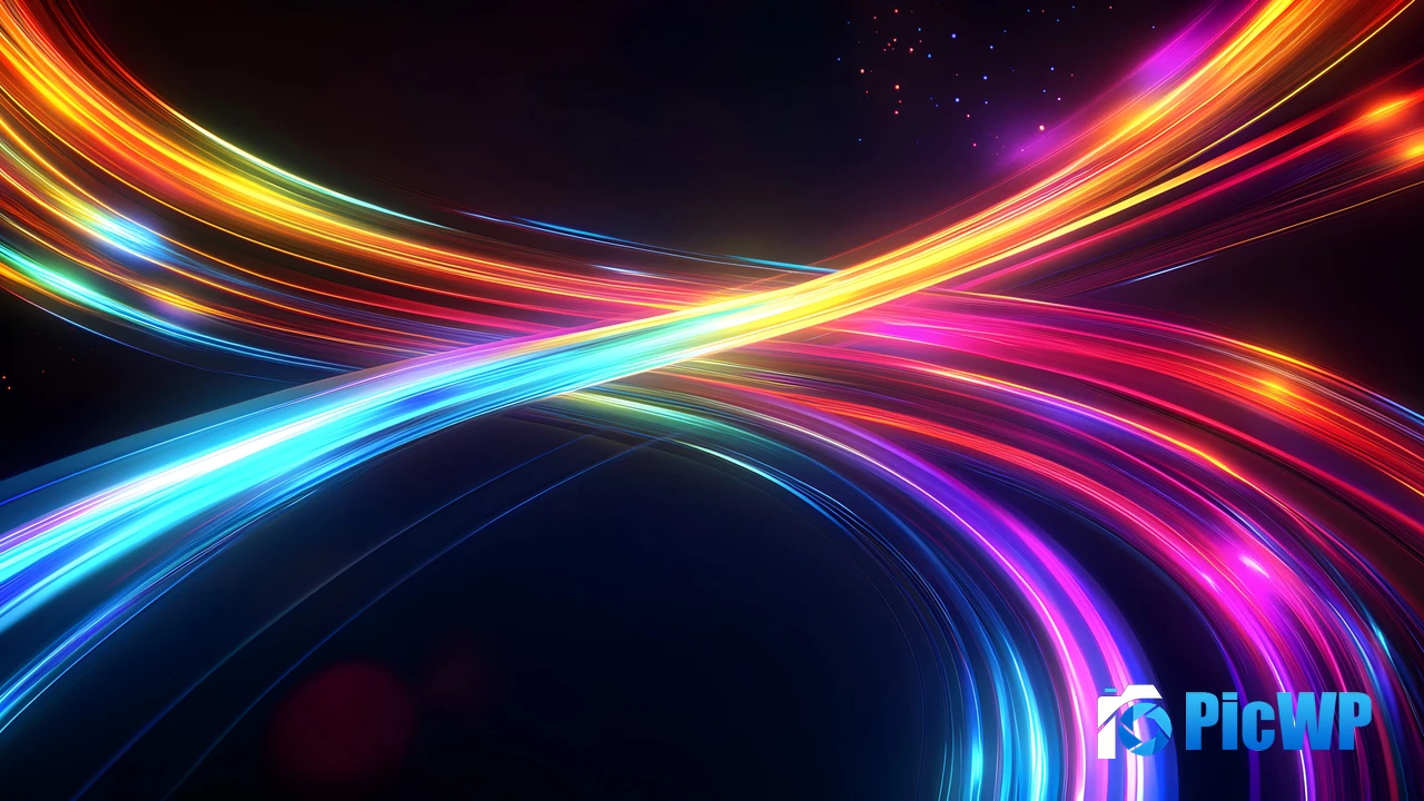 Neon Curves 4K PC Wallpaper