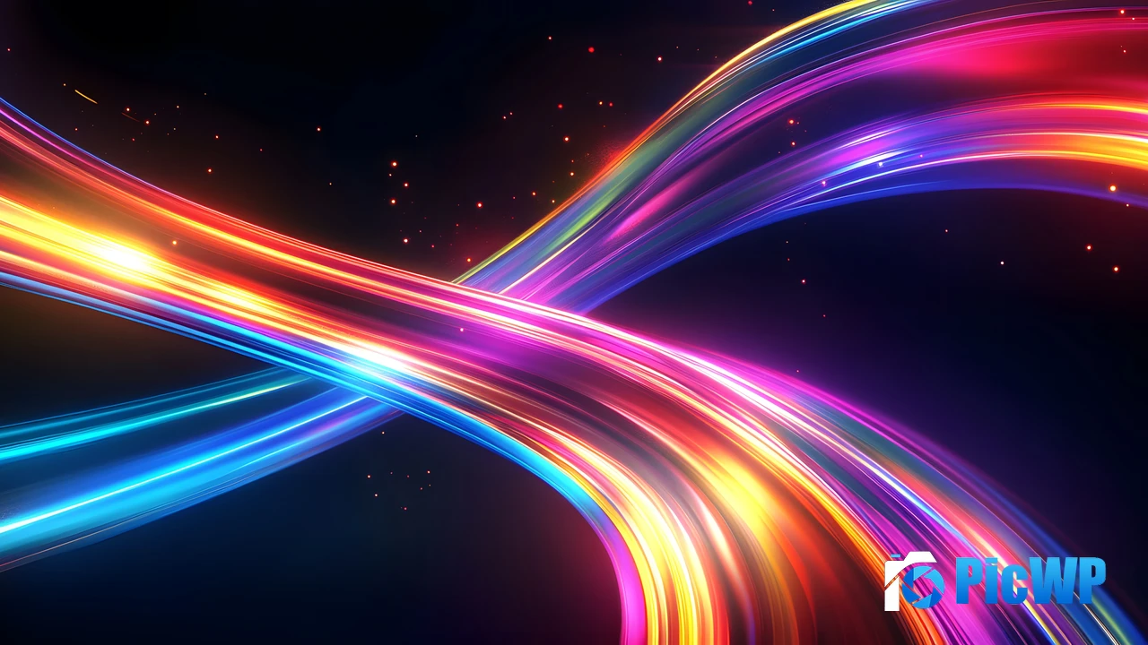 Infinity Neon trails 4K PC Wallpaper