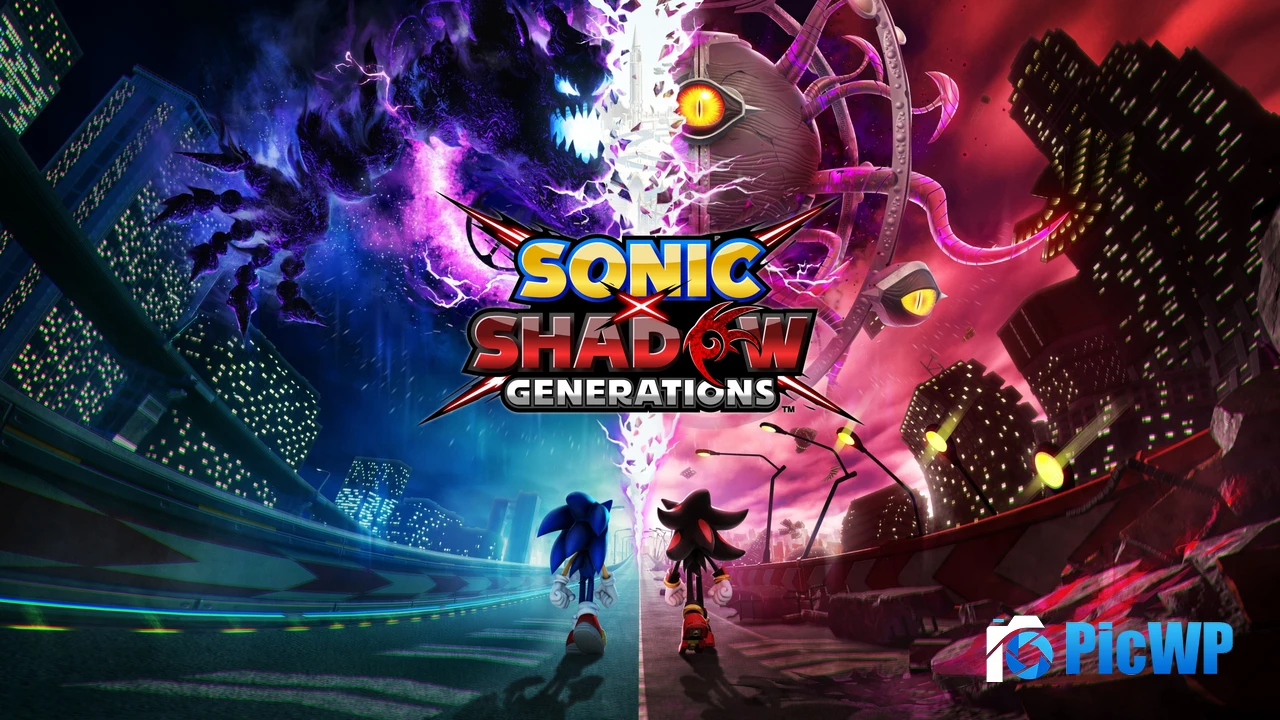 Sonic X Shadow Generations Key Art 4K PC Wallpaper