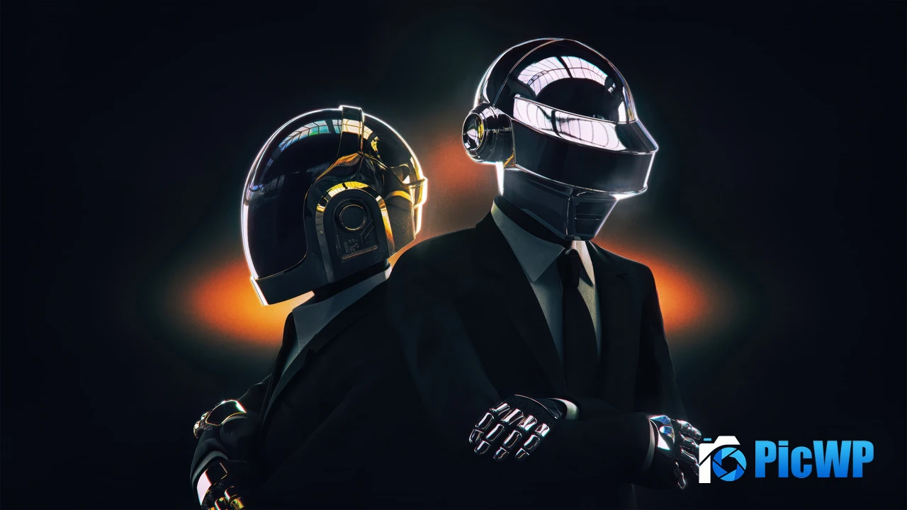 Daft Punk Dark aesthetic 4K PC Wallpaper