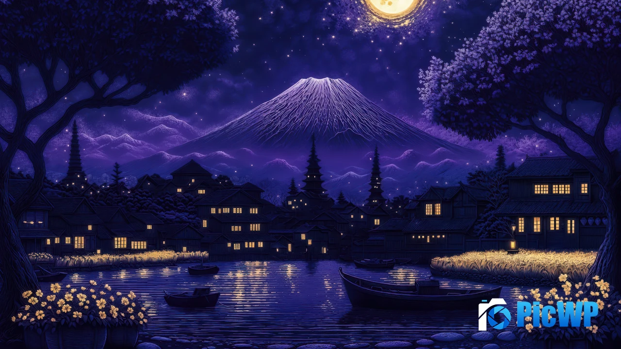 Mount Fuji Aesthetic 4K PC Wallpaper