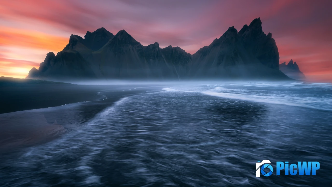 Vestrahorn mountain Scenic 4K PC Wallpaper