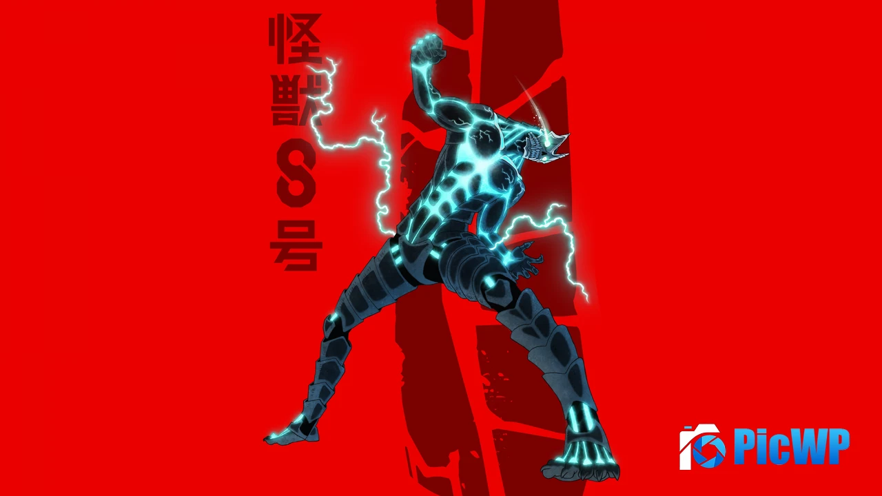 Kaiju No. 8 Red background 4K PC Wallpaper