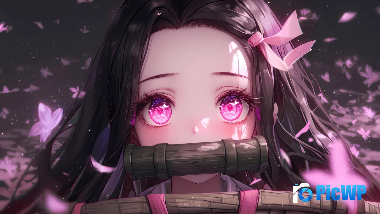 Nezuko Kamado Cute art 4K PC Wallpaper