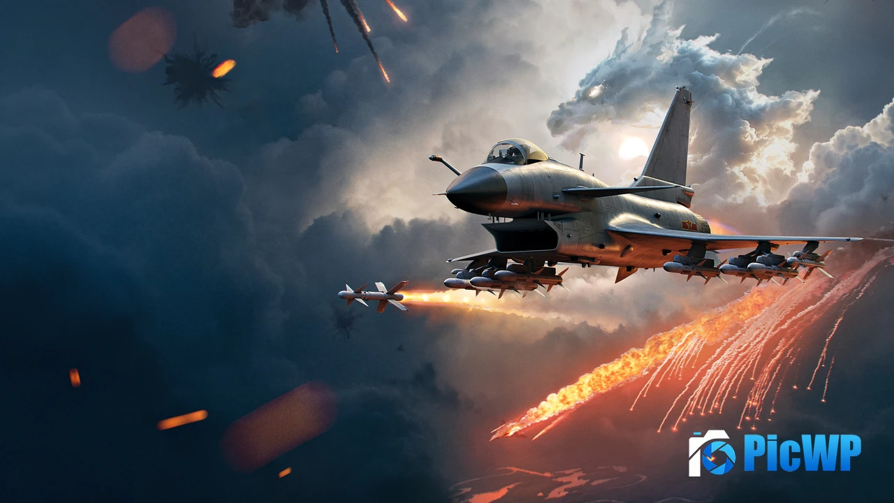 Fighter jet Missile Launch 4K PC Wallpaper