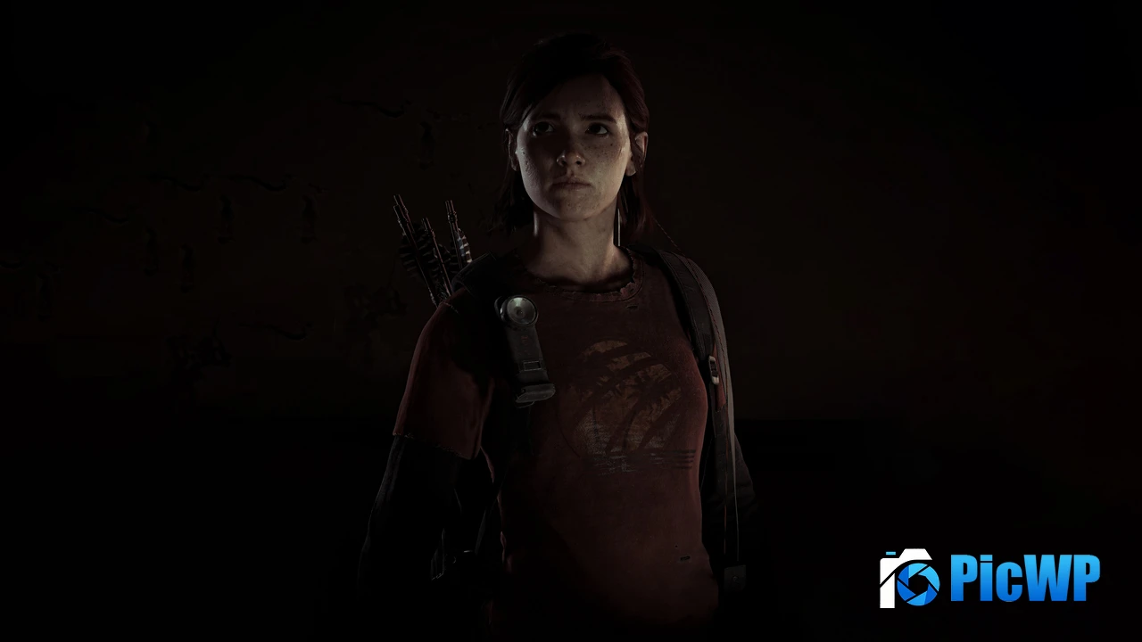 Ellie Williams Dark background 4K PC Wallpaper