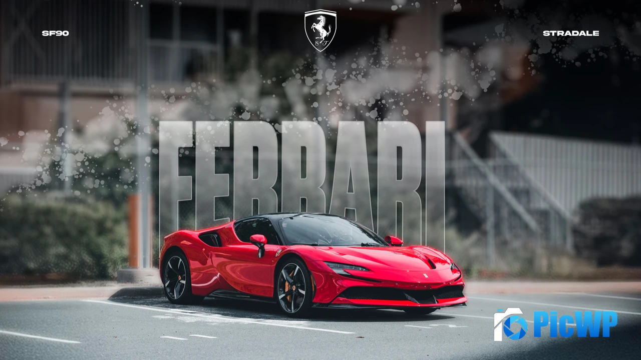 Ferrari SF90 Stradale Poster 4K PC Wallpaper