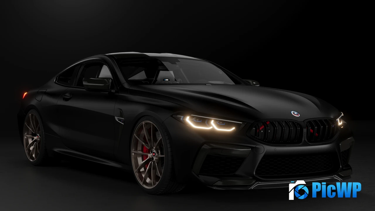 BMW M8 Gran Coupe Dark aesthetic 4K PC Wallpaper