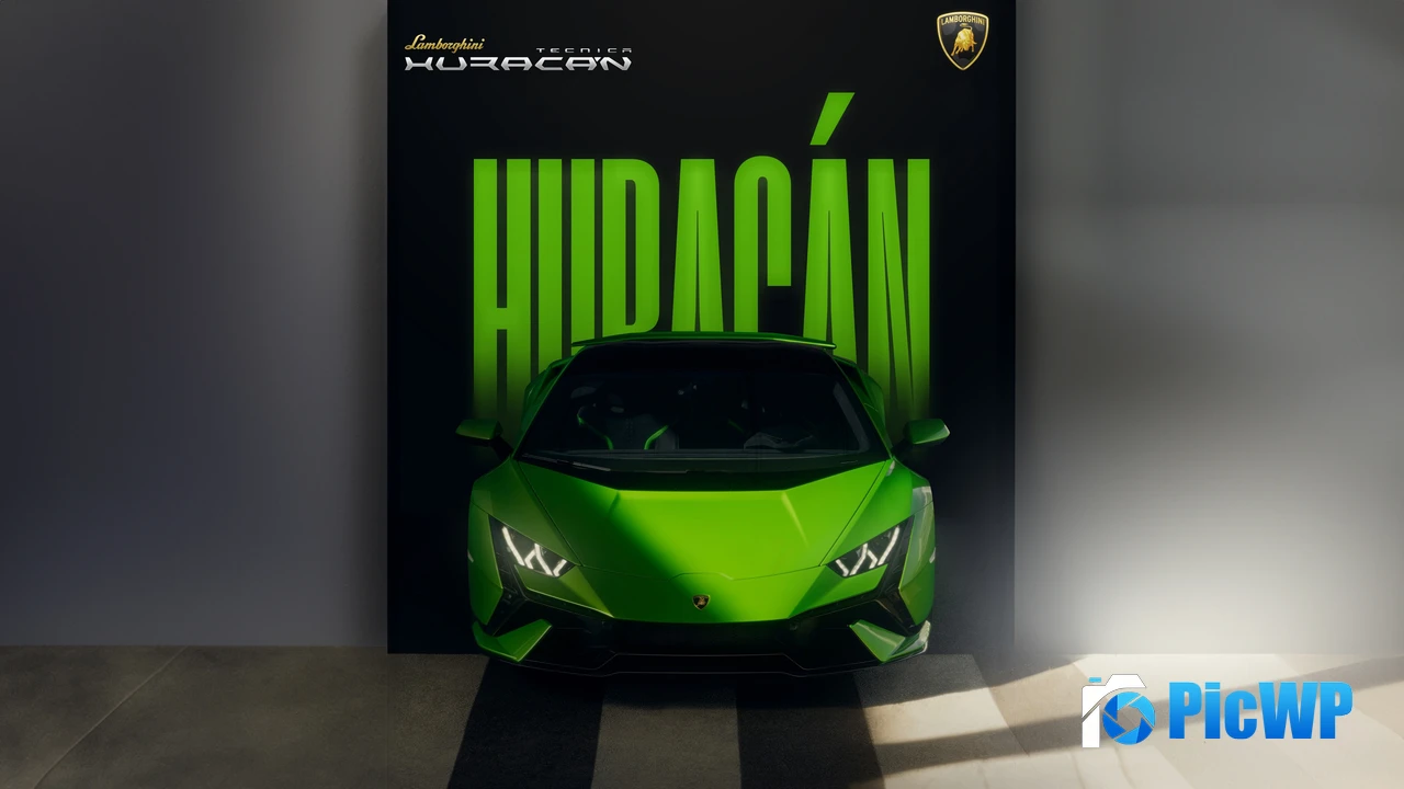 Lamborghini Huracán Tecnica Poster 4K PC Wallpaper