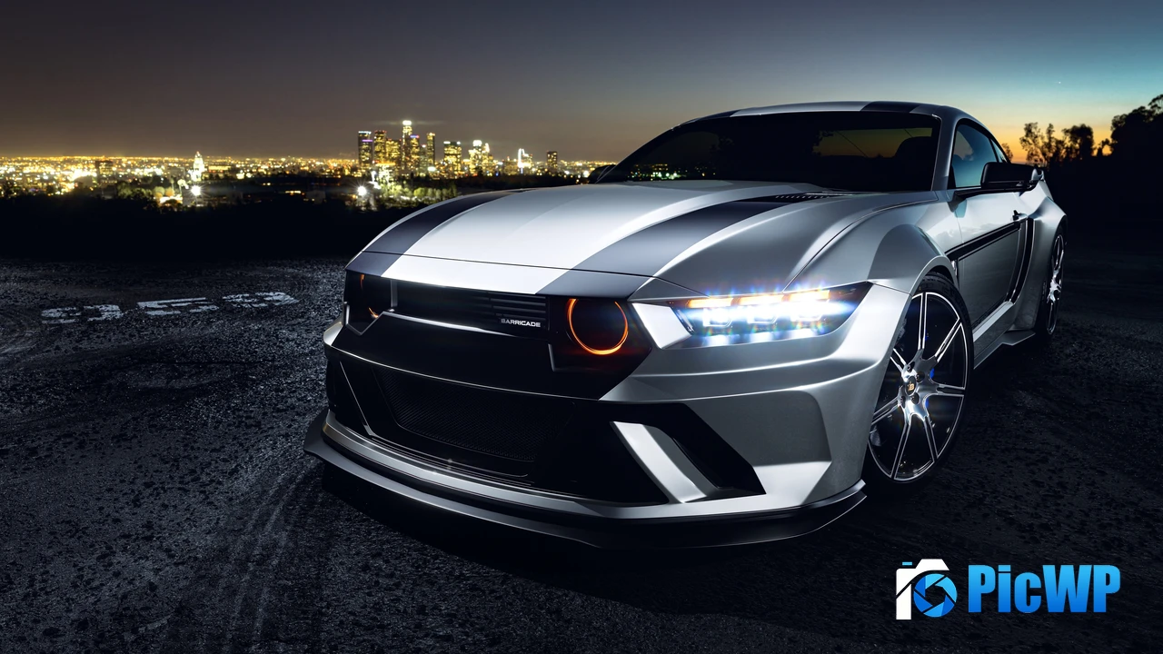 Ford Mustang Barricade 4K PC Wallpaper