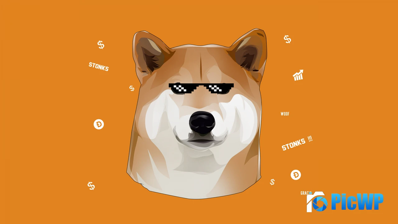 Dogecoin Meme 4K PC Wallpaper