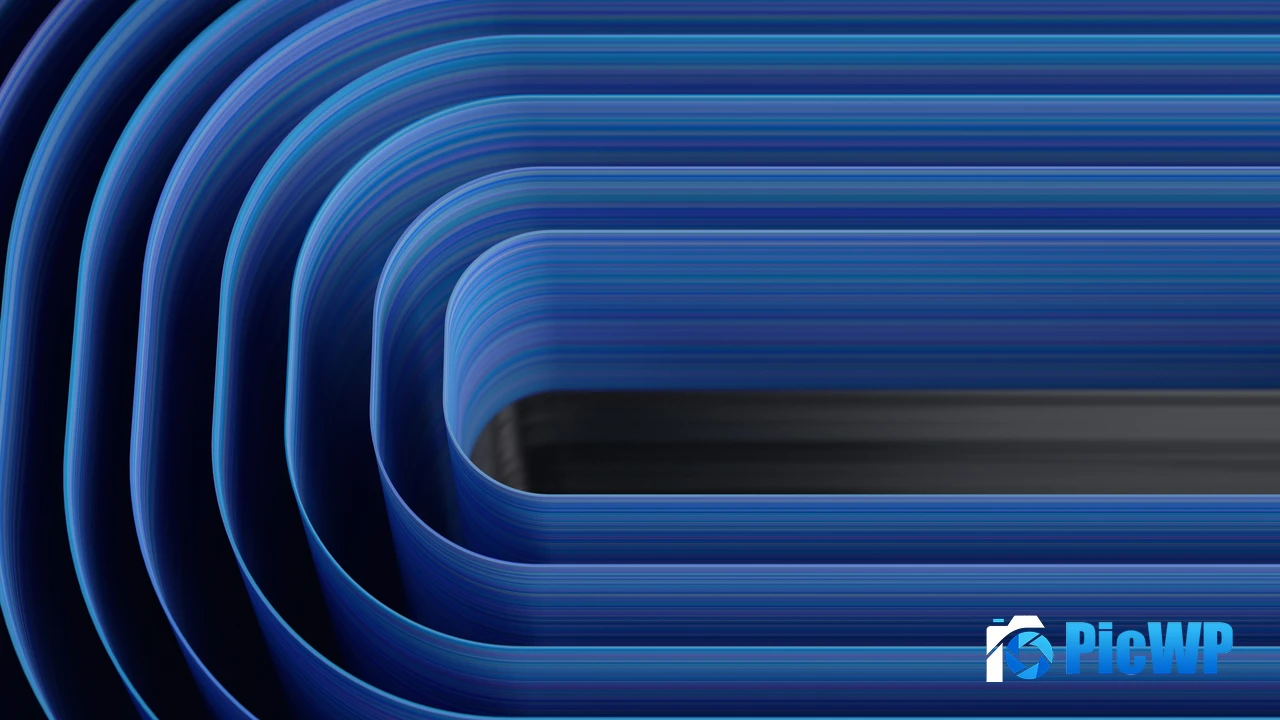 Blue aesthetic 3D background 4K PC Wallpaper