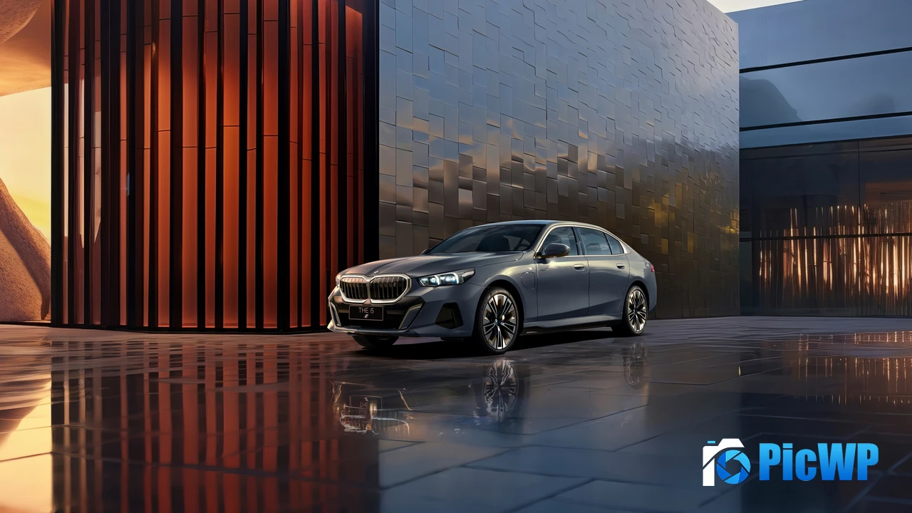 BMW i5 eDrive40L M Sport 2024 4K PC Wallpaper