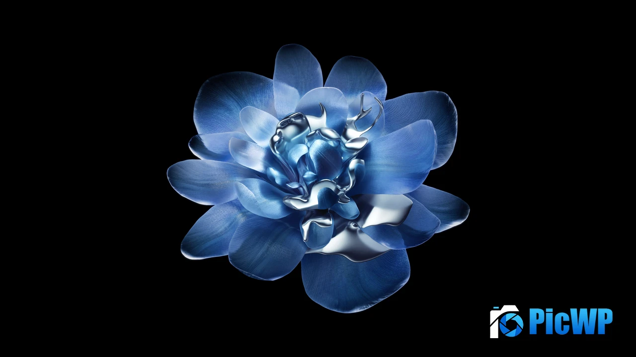 Abstract flower Metallic 4K PC Wallpaper