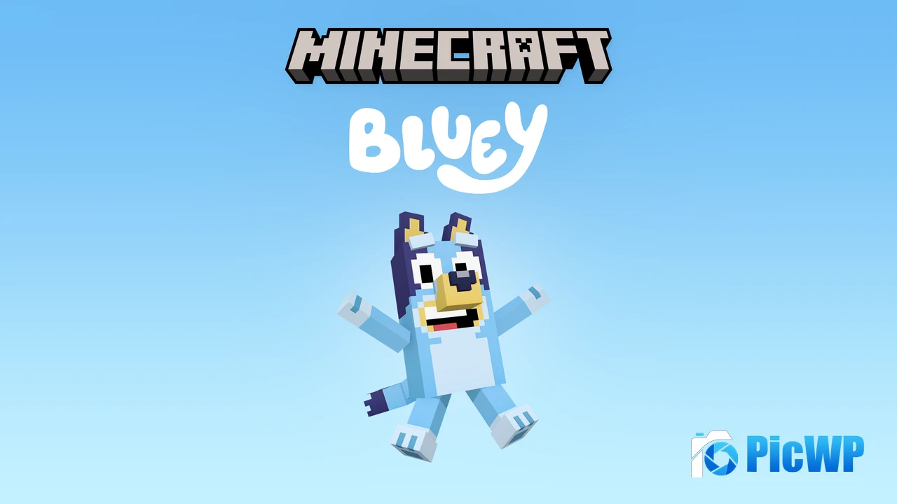 Bluey Minecraft 4K PC Wallpaper