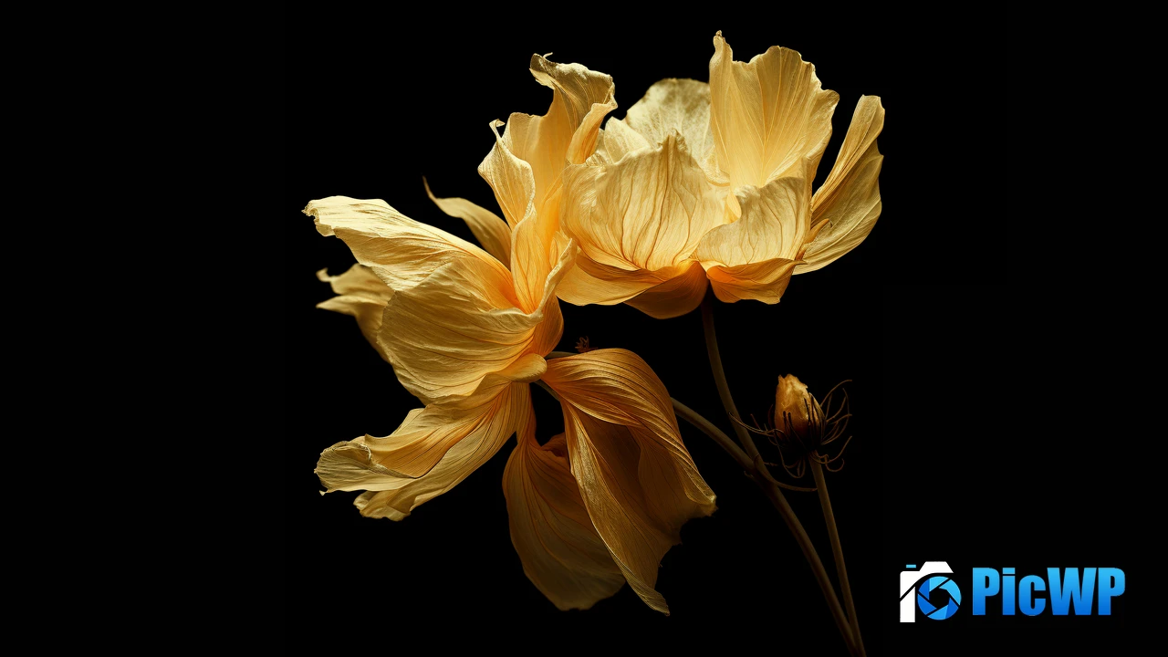 Yellow flowers Digital render 4K PC Wallpaper