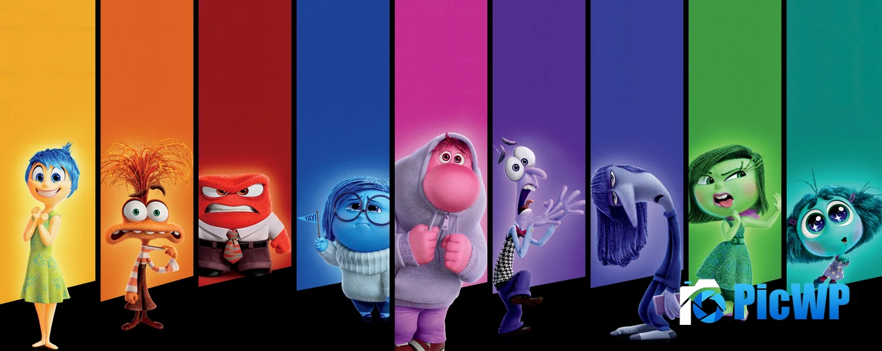 Inside Out 2 Character Poster Ultrawide 6K Wide Wallpaper