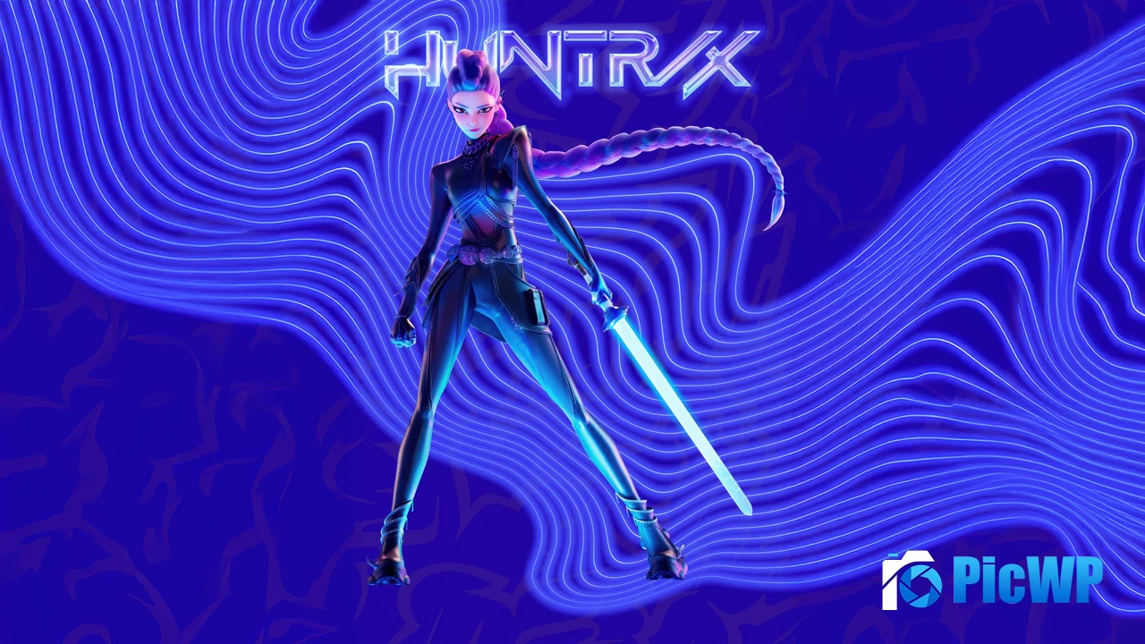 Rumi (Huntrix) Blue aesthetic 4K PC Wallpaper