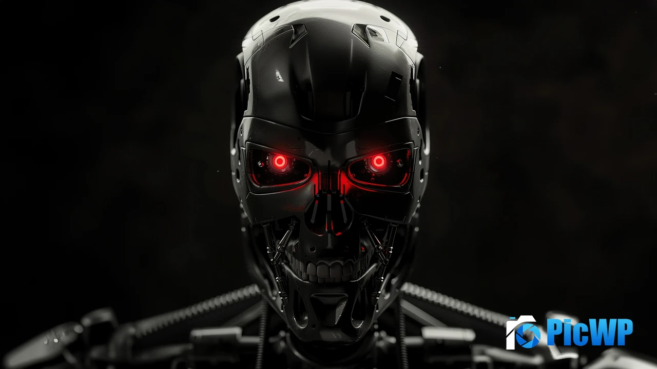 Terminator Dark background 4K PC Wallpaper