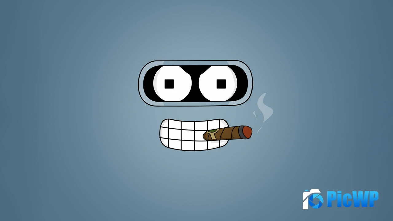 Bender (Futurama) Minimalist 4K PC Wallpaper