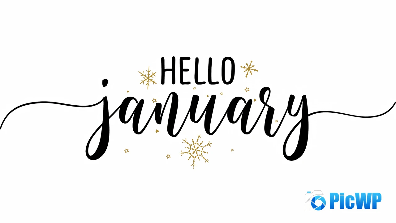 Hello January Winter 4K PC Wallpaper