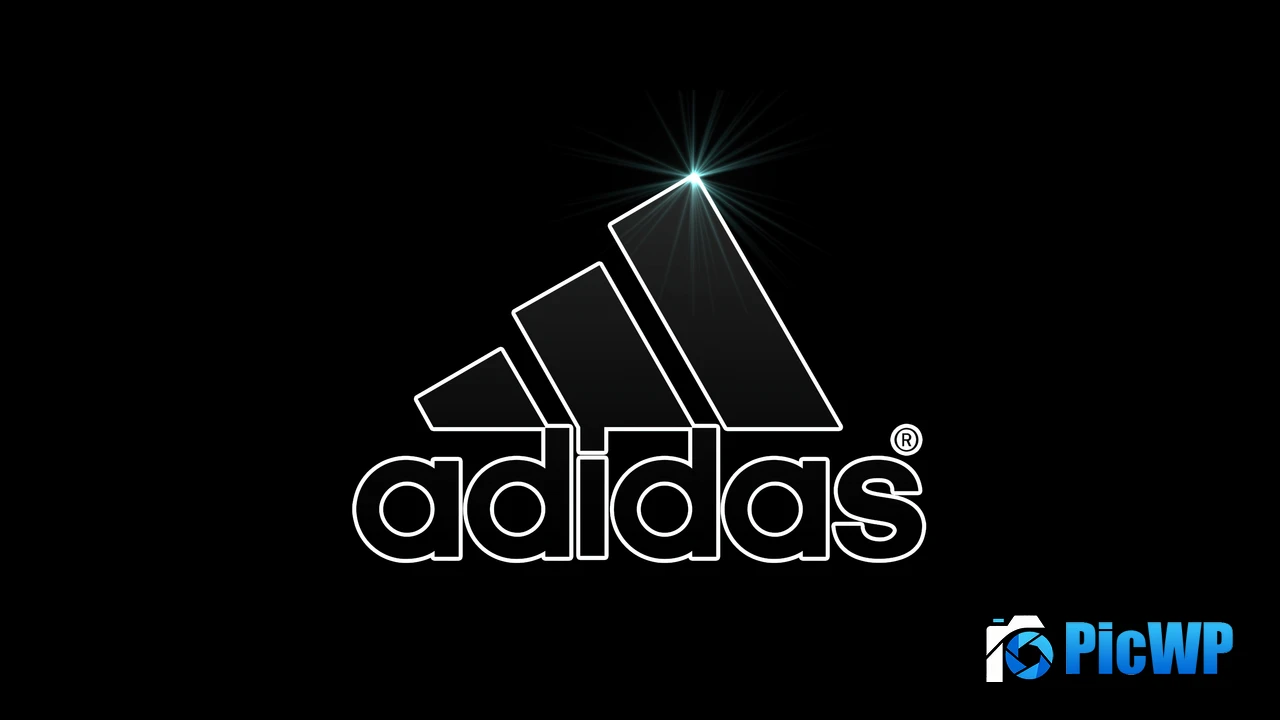 Adidas Black & White Transparent Logo 4K PC Wallpaper
