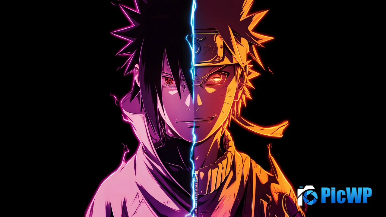 Sasuke vs Naruto Uzumaki AMOLED 4K PC Wallpaper