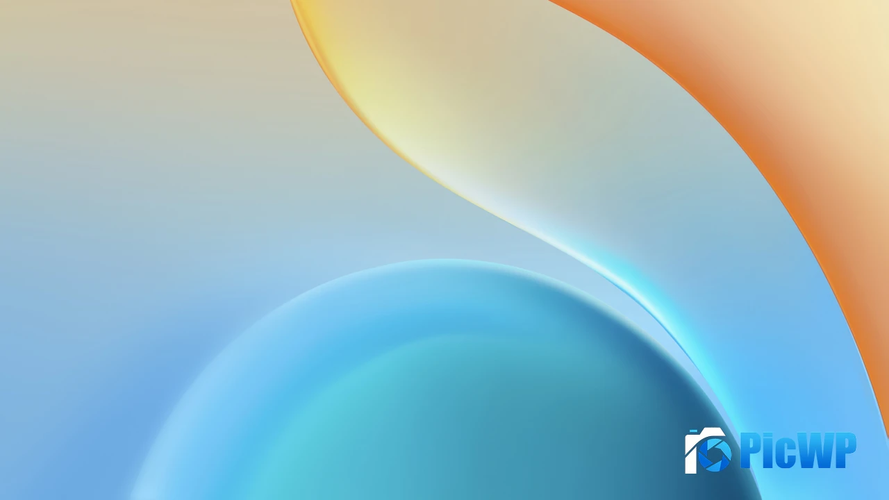 Gradient Abstract Curves 4K PC Wallpaper