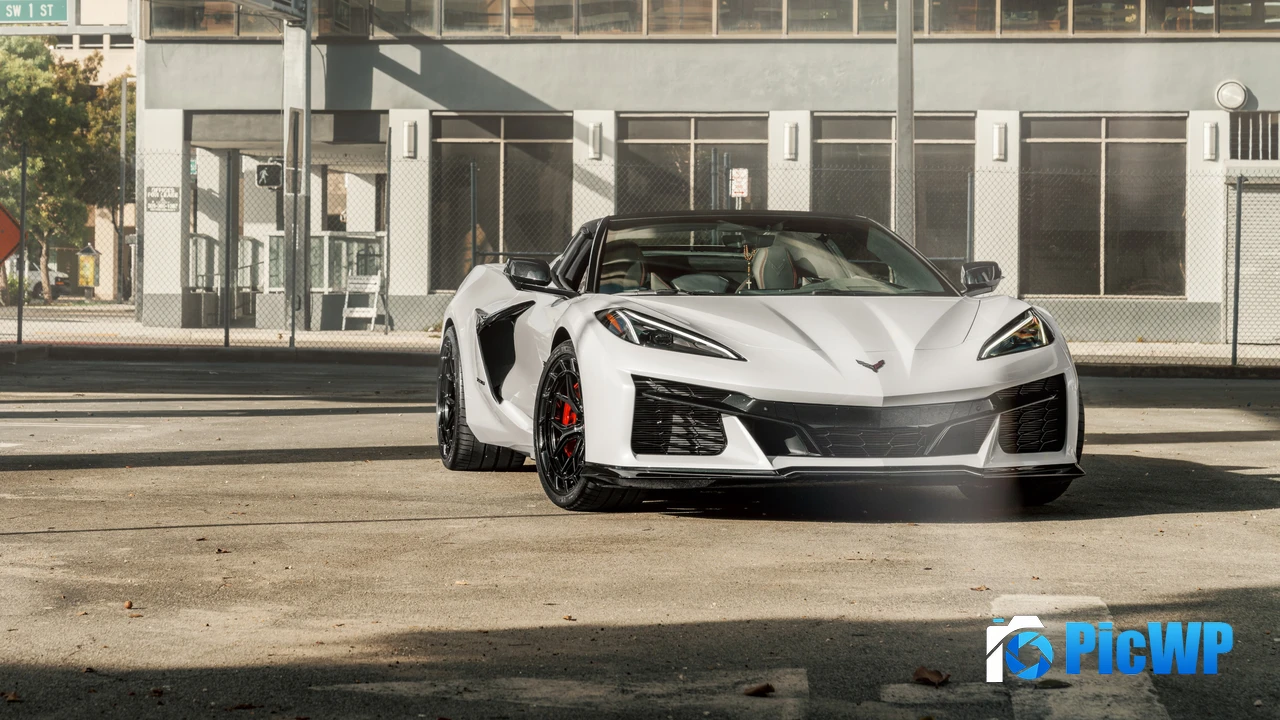Chevrolet Corvette Z06 White cars 4K PC Wallpaper