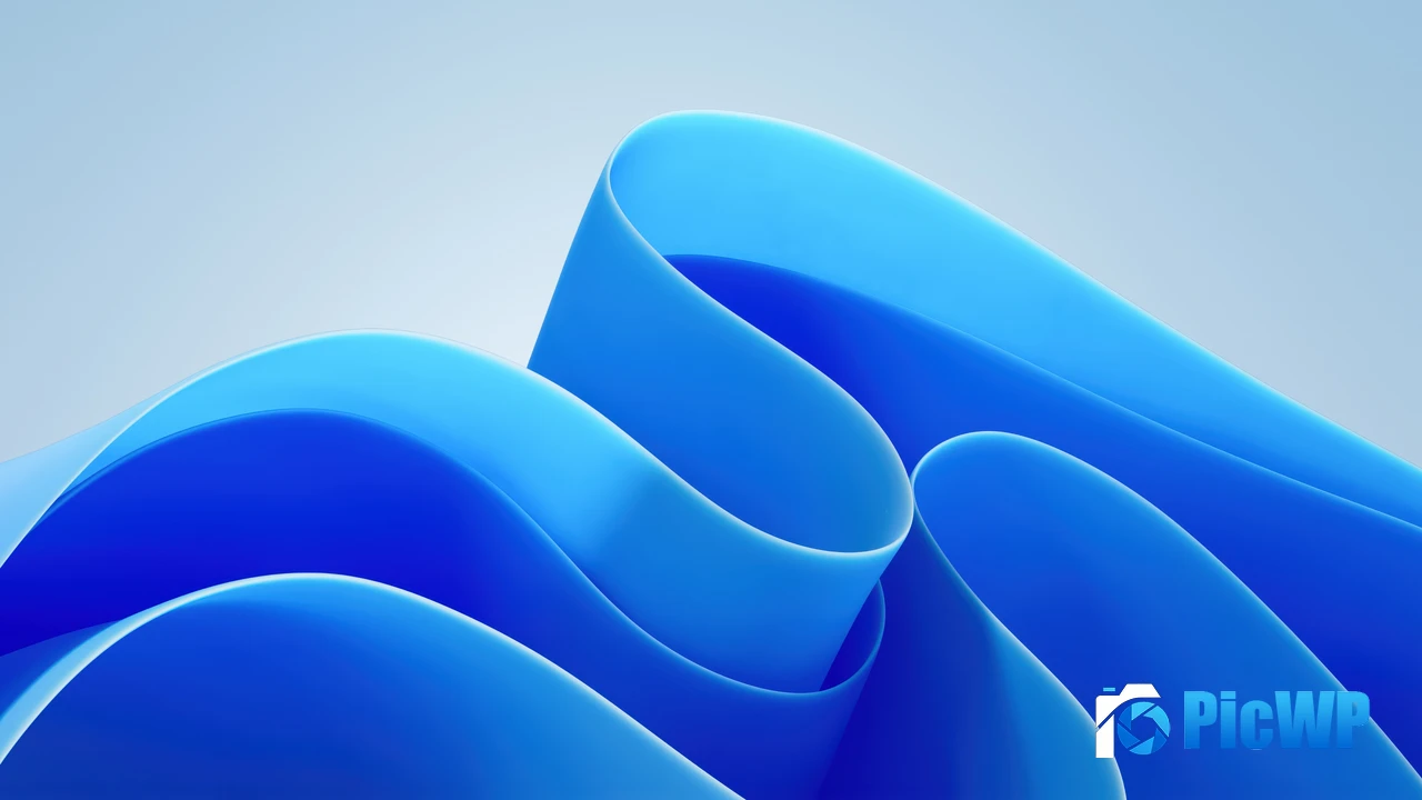 Modern Blue waves 4K PC Wallpaper
