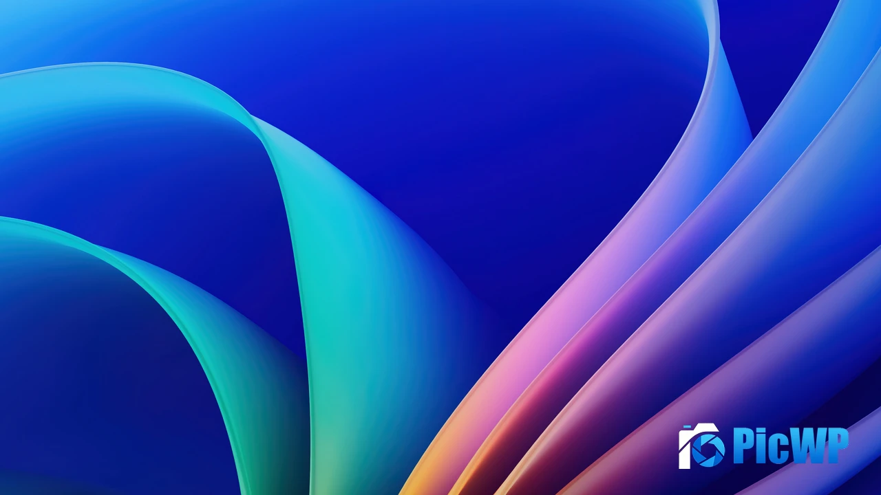 Blue abstract Windows 11 4K PC Wallpaper