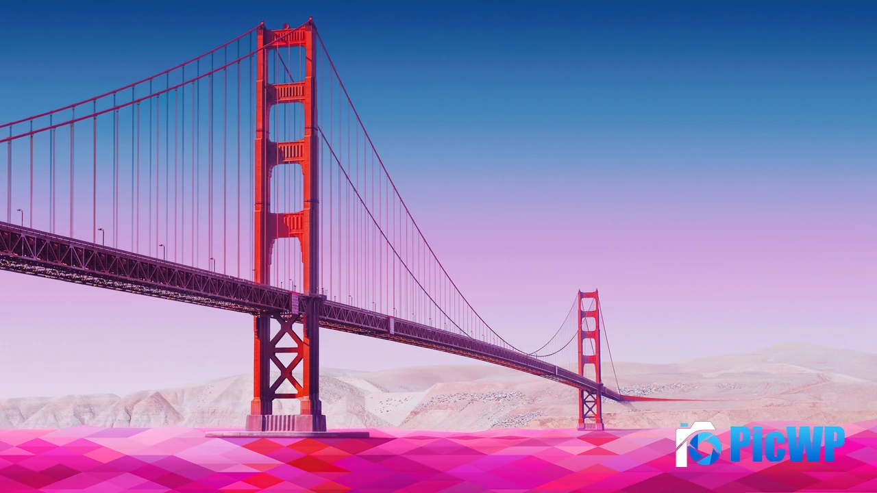 Golden Gate Bridge Pink aesthetic 4K PC Wallpaper