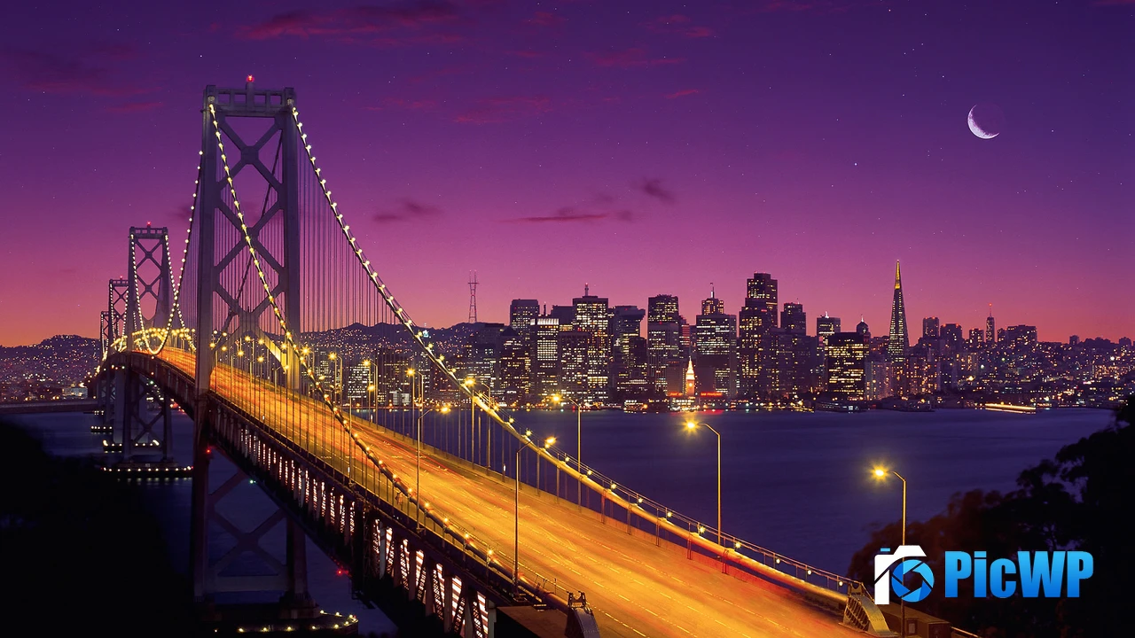 San Francisco-Oakland Bay Bridge Twilight 4K PC Wallpaper